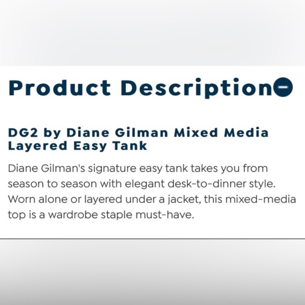 DG2 Diane Gilman Mixed-Media Easy Tank - Picture 4 of 10